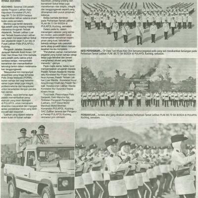 8 Disember 2024 Utusan Sarawak Pg.9 338 Pelatih Tamat Latihan Plak
