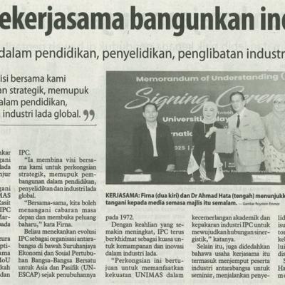 15 Januari 2025 Utusan Sarawak Pg.6 Unimas Ipc Bekerjasama Bangunkan Industri Lada
