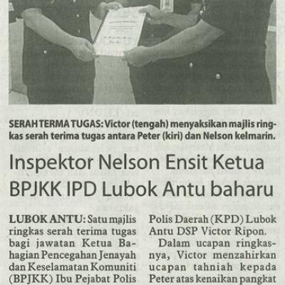 19 Januari 2025 Utusan Borneo Pg.5inspektor Nelson Ensit Ketua Bpjkk Ipd Lubok Antu Baharu