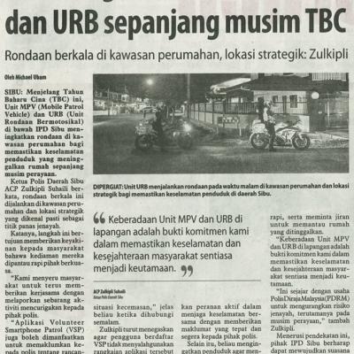 25 Januari 2025 Utusan Borneo Pg.2 Ipd Sibu Giatkan Rondaan Mpv Dan Urb Sepanjang Musim Tbc