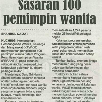 27 Januari 2025 Utusan Sarawak Pg.5 Perantis Sasaran 100 Pemimpin Wanita