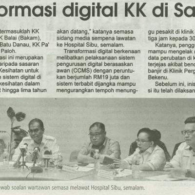 7 Februari 2025 Utusan Sarawak Pg.4 Transformasi Digital Kk Di Sarawak