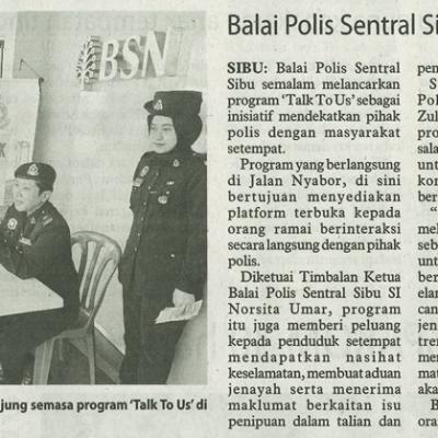 12 Mac 2025 Utusan Borneo Pg.7 Balai Polis Sentral Sibu Lancar Program Talk To Us