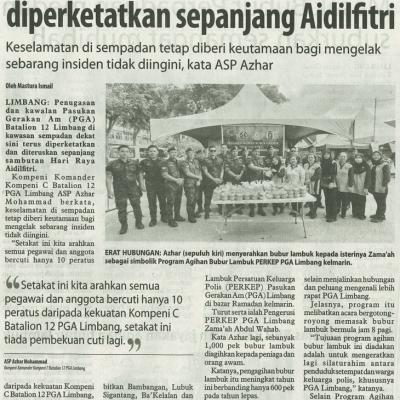 20 Mac 2025 Utusan Borneo Pg.7 Penugasan Kawalan Sempadan Diperketatkan Sepanjang Aidilfitri