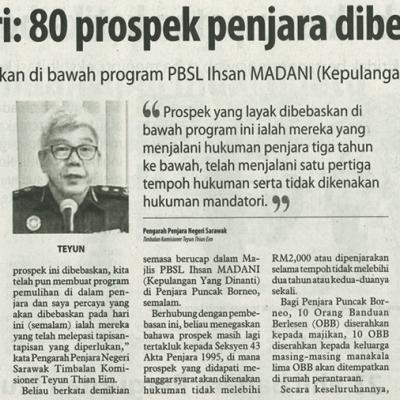 25 Mac 2025 Utusan Borneo Pg.6 Aidilfitr 80 Prospek Penjara Dibebaskan