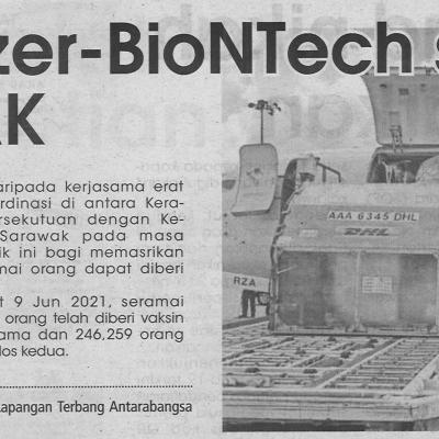 1.7.2021 Utusan Sarawak Pg.5 Vaksin Pfizer Biontech Selamat Tiba Di Ltak
