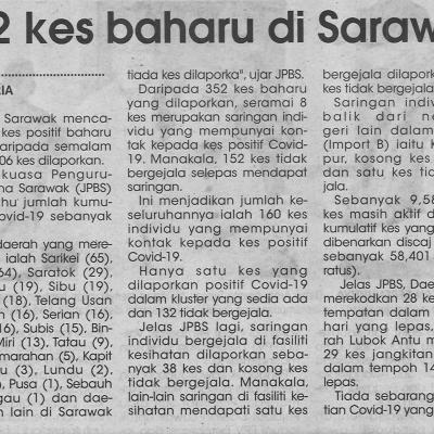 11.7.2021 Mingguan Sarawak Pg.4 352 Kes Baharu Di Sarawak