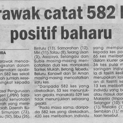 30.7.2021 Utsan Sarawak Pg.4 Sarawak Catat 582 Kes Positif Baharu