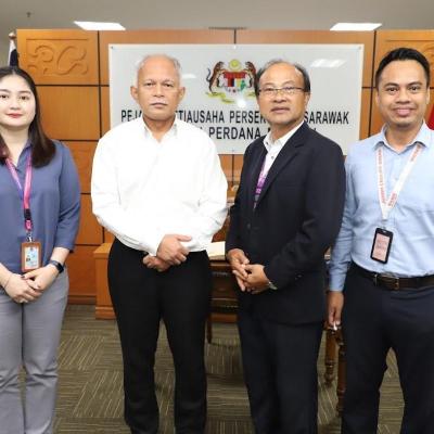 10 Jun 2025 – Menerima kunjungan hormat daripada Encik Michael Tanjong anak Imbap, Pengurus Wilayah Borneo, Percetakan Nasional Malaysia Berhad (PNMB) Cawangan Kuching.