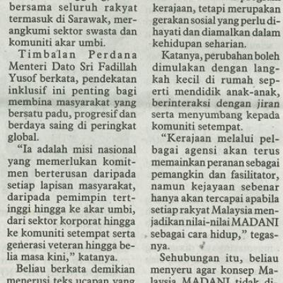 21 Julai 2025 Utusan Borneo Pg.4 Usaha Sebar Luas Konsep Hala Tuju Malaysia Madani Tanggungjawab Bersama Fadillah