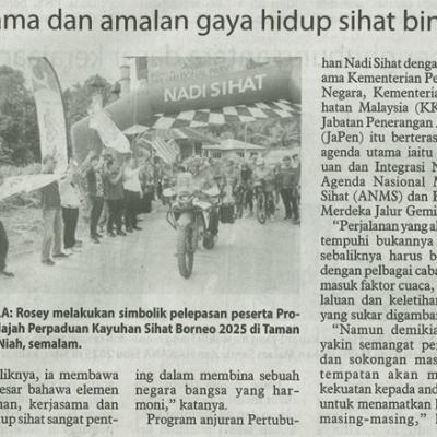 13 Ogos 2025 Utusan Borneo Pg.3 Perpaduan Kerjasama Dan Amalan Gaya Hidup Sihat Bina Harmoni Rosey