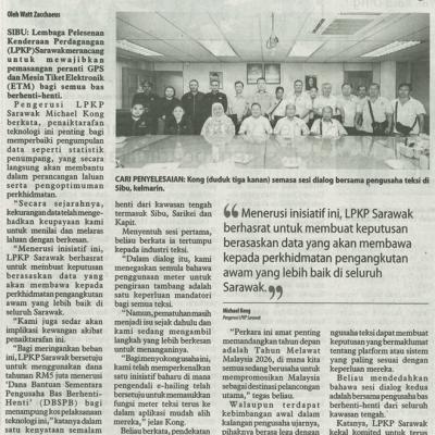 15 Ogos 2025 Utusan Borneo Pg.5 Lpkp Sarawak Rancang Wajibkan Gpsetm Bagi Bas Berhenti Henti