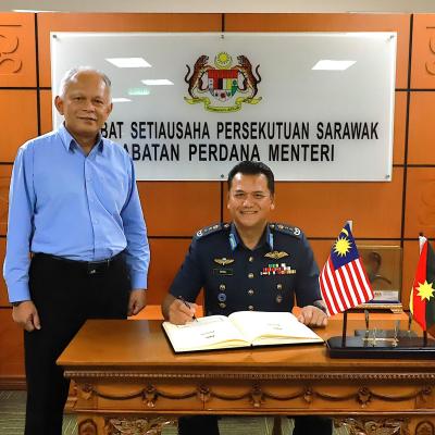 12 Ogos 2025, Selasa - Menerima kunjungan daripada Mejar Jeneral Dato’ Haji Norli Hisham bin Alwi TUDM, Panglima Wilayah Udara 2, Markas Udara 2 TUDM Labuan