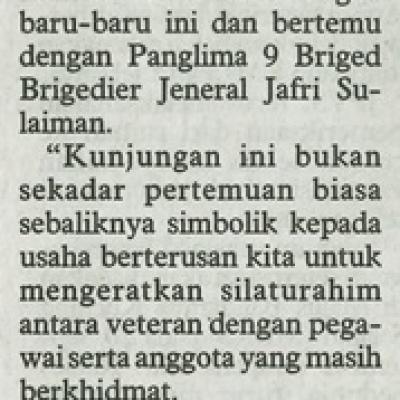 13 September 2025 Utusan Borneo Pg.5 Veteran Tentera Kekal Penting Dalam Perkukuh Hubungan Dengan Anggota