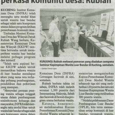 20 September 2025 Utusan Borneo Pg.3 Infra Rangka Modul Khas Untuk Wanita Luar Bandar Perkasa Komuniti Desa Rubiah