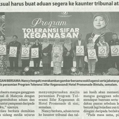 27 September 2025 Utusan Borneo Pg.3 Mangsa Seksual Harus Buat Aduan Segera Ke Kaunter Tribunal Atau Talian Kasih Nancy