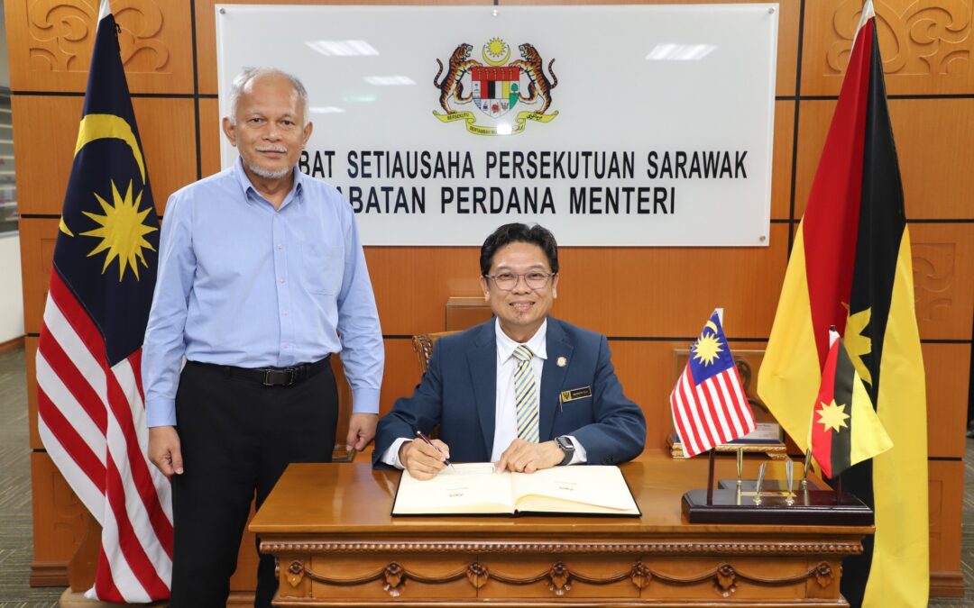 7 Mei 2025 – Menerima kunjungan hormat daripada Encik Tan Hun Seang, Pegawai Tadbir Khas Kanan kepada YB Datuk Amar Professor Dr. Sim Kui Hian, Timbalan Premier Sarawak dan Menteri Kesihatan Awam, Perumahan dan Kerajaan Tempatan Sarawak.