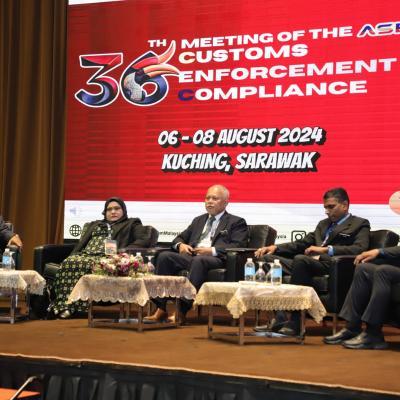 6 Ogos 2024 – Merasmikan The 36th meeting of the ASEAN Customs Enforcement and Compliance Working Group (CECWG) bertempat di Hotel Pullman, Kuching.
