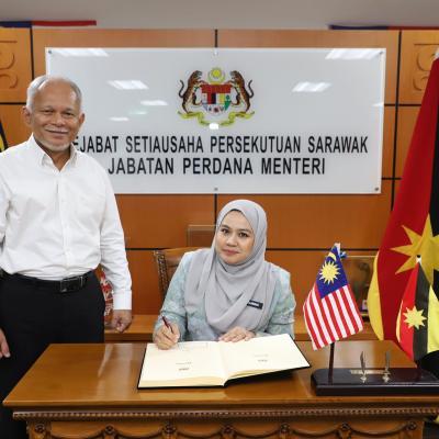 30 Ogos 2024 – Kunjungan hormat daripada Puan Hajiawati binti Tambi, Pengarah Jabatan Pendaftaran Pertubuhan Malaysia (JPPM), Cawangan Negeri Sarawak