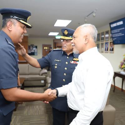 5 Ogos 2024 – Kunjungan hormat daripada YBhg. Mejar Jeneral Dato’ Wan Amin Hafiz bin Wan Mahmud TUDM, Panglima Wilayah Udara 2, Tentera Udara Diraja Malaysia